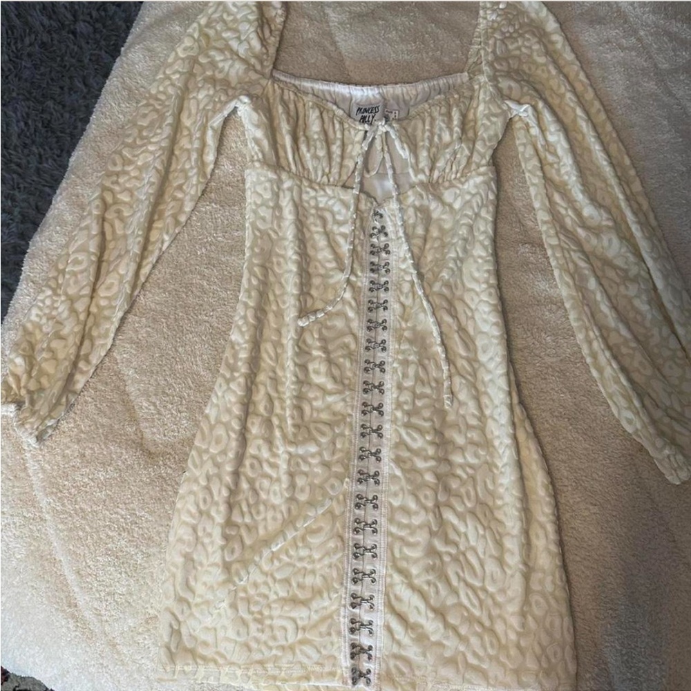 Princess Polly Cream Mini Dress
